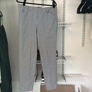 Gingham Talbots Navy Blue and White Checkered Dress Pants